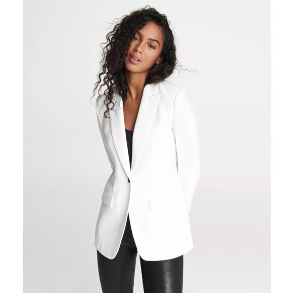 NEW Rag & Bone Claudia Peak Tailored Blazer Jacket One Button White Women's 2 - Picture 9 of 9